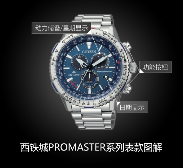 西铁城PROMASTER系列CB5000-50L图解
